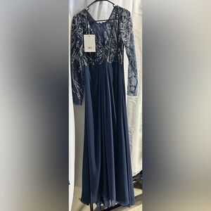 Mac Duggal 20626 NWT Long Sleeve Gown